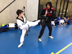 Taekwondo training